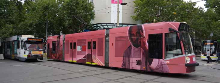 Yarra Trams Combino 3510 Hilfiger, Class B 2038 & E class 6010